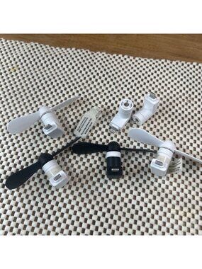 Lot of 4 Mini Cell Phone Fan 2-in-1 Fan Compatible for iPhone, iPad, Android +